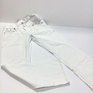 True Religion White Denim Jeans Section Straight Seat Straight With Flap 34 Mens